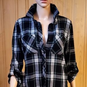 Fun & Flirt Plaid Flannel Shirtdress